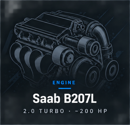 Engine - Saab B207L - 2.0 Turbo approximately 200 hp